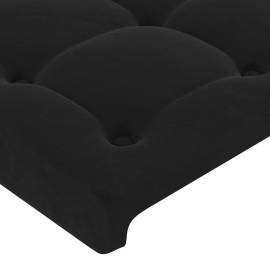 Tăblie de pat, negru, 80x5x78/88 cm, catifea, 4 image