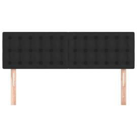 Tăblii de pat, 2 buc., negru, 72x5x78/88 cm, piele ecologică, 3 image
