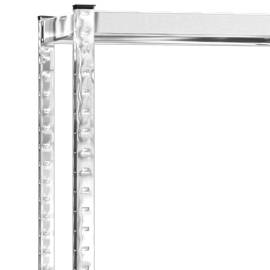 Raft pentru anvelope cu 2 niveluri argintiu 110x40x110 cm oțel, 7 image