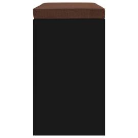 Bancheta pantofar, negru, 103x30x48 cm, lemn prelucrat, 5 image