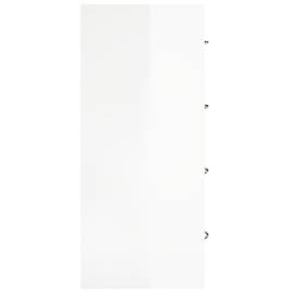 Servantă cu 4 sertare, alb extralucios, 60x30,5x71 cm, 5 image