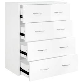 Servantă cu 4 sertare, alb extralucios, 60x30,5x71 cm, 2 image