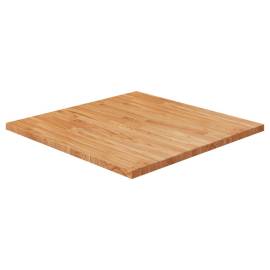 Blat masă pătrat maro deschis 70x70x2,5 cm lemn stejar tratat