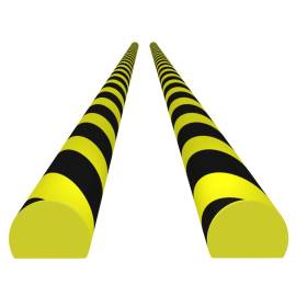 Protecții de colț, 2 buc., galben și negru, 4x3x100 cm, pu, 2 image