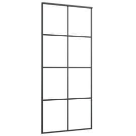 Ușă glisantă cu set feronerie, 90x205 cm, sticlă esg/aluminiu, 4 image