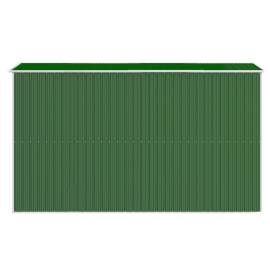 Șopron de grădină, verde, 192x357x223 cm, oțel zincat, 5 image