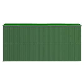 Șopron de grădină, verde, 192x440x223 cm, oțel zincat, 5 image