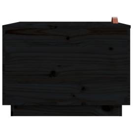 Cutii de depozitare cu capace 3 buc. negru lemn masiv de pin, 8 image