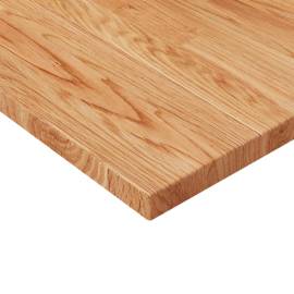 Blat masă pătrat maro deschis 50x50x2,5cm lemn stejar tratat, 3 image
