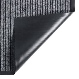 Covoraș de ușă, gri cu dungi, 80x120 cm, 4 image