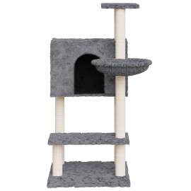 Ansamblu pisici, stâlpi din funie sisal, gri închis, 108,5 cm, 4 image