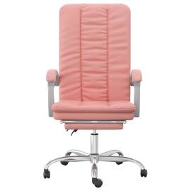 Fotoliu de birou rabatabil, roz, piele ecologică, 3 image