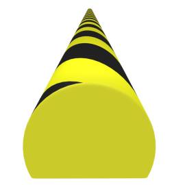 Protecție de colț, galben și negru, 4x3x100 cm, pu, 2 image