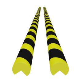 Protecții de colț, 2 buc., galben și negru, 4 x 4 x 104 cm, pu, 2 image