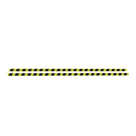 Protecții de colț, 2 buc., galben și negru, 4 x 4 x 104 cm, pu, 3 image