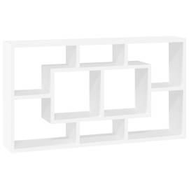 Raft prezentare de perete 8 compartimente, alb extralucios, 2 image