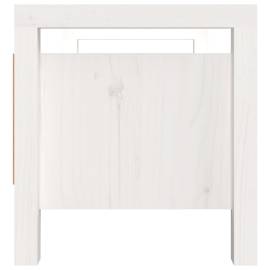 Bancă de hol, alb, 80x40x43 cm, lemn masiv de pin, 5 image