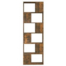 Bibliotecă/separator de cameră, stejar fumuriu, 60x24x186 cm, 5 image