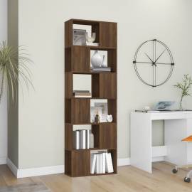 Bibliotecă/separator de cameră, stejar maro, 60x24x186 cm, 3 image