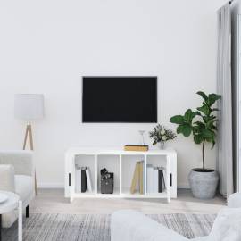 Comodă tv, alb, 100x35x40 cm, lemn prelucrat, 3 image