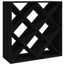Dulap de vinuri, negru, 62x25x62 cm, lemn masiv de pin, 2 image