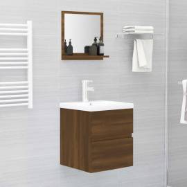 Oglindă de baie, stejar maro, 40x10,5x37 cm, lemn compozit, 5 image