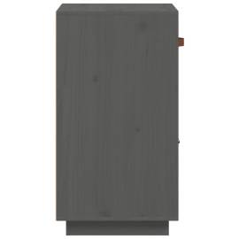 Servantă, gri, 34x40x75 cm, lemn masiv de pin, 8 image