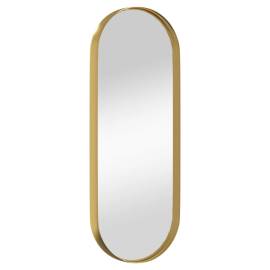 Oglindă de perete, auriu, 15x40 cm, ovală, 3 image