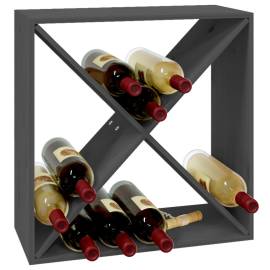 Dulap de vinuri, gri, 62x25x62 cm, lemn masiv de pin, 4 image