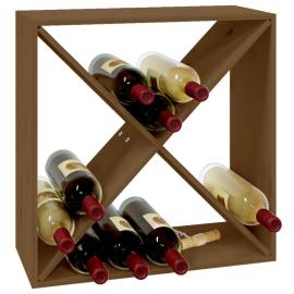 Dulap de vinuri, maro miere, 62x25x62 cm, lemn masiv de pin, 4 image
