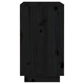 Dulap de vinuri, negru, 55,5x34x61 cm, lemn masiv de pin, 6 image