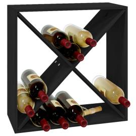 Dulap de vinuri, negru, 62x25x62 cm, lemn masiv de pin, 4 image