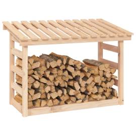 Rastel pentru lemne de foc, 108x64,5x78 cm, lemn masiv pin, 4 image