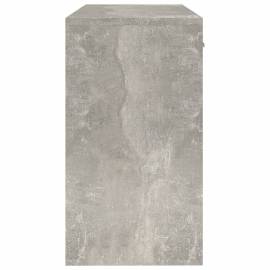 Birou cu sertar și dulap, gri beton 100x40x73 cm lemn prelucrat, 7 image