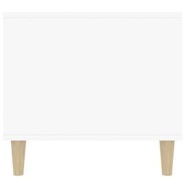 Măsuță de cafea, alb extralucios, 90x49x45 cm, lemn compozit, 7 image