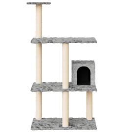 Ansamblu pisici cu stâlpi din funie sisal, gri deschis, 119 cm, 3 image