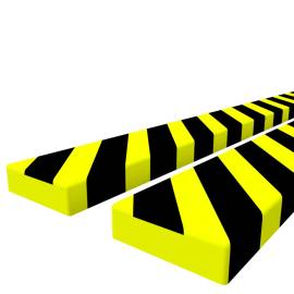Protecții de colț, 2 buc., galben și negru, 6x2x101,5 cm, pu, 4 image