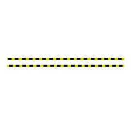 Protecții de colț, 2 buc., galben și negru, 6x2x101,5 cm, pu, 3 image