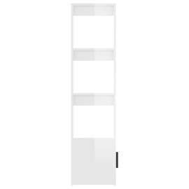 Servantă, alb extralucios, 80x30x119,5 cm, lemn prelucrat, 8 image