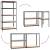 Rafturi de depozitare cu 5 niveluri, 3 buc., antracit oțel&lemn, 9 image