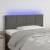 Tăblie de pat cu led, gri închis, 90x5x78/88 cm, catifea