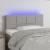 Tăblie de pat cu led, gri deschis, 100x5x78/88 cm, textil
