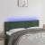 Tăblie de pat cu led, verde închis, 144x5x78/88 cm, catifea