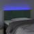 Tăblie de pat cu led, verde închis, 100x5x78/88 cm, catifea, 3 image