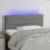 Tăblie de pat cu led, gri închis, 100x5x78/88 cm, textil
