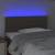 Tăblie de pat cu led, gri taupe, 80x5x78/88 cm, textil, 3 image