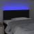 Tăblie de pat cu led, negru, 90x5x78/88 cm, textil, 3 image