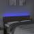 Tăblie de pat cu led, gri taupe, 144x5x78/88 cm, textil, 3 image