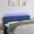 Tăblie de pat cu led, albastru, 144x7x78/88 cm, textil