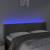 Tăblie de pat cu led, gri închis, 147x16x78/88 cm, catifea, 4 image